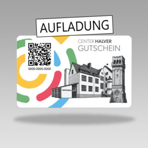 Center Halver Gutschein Aufladung